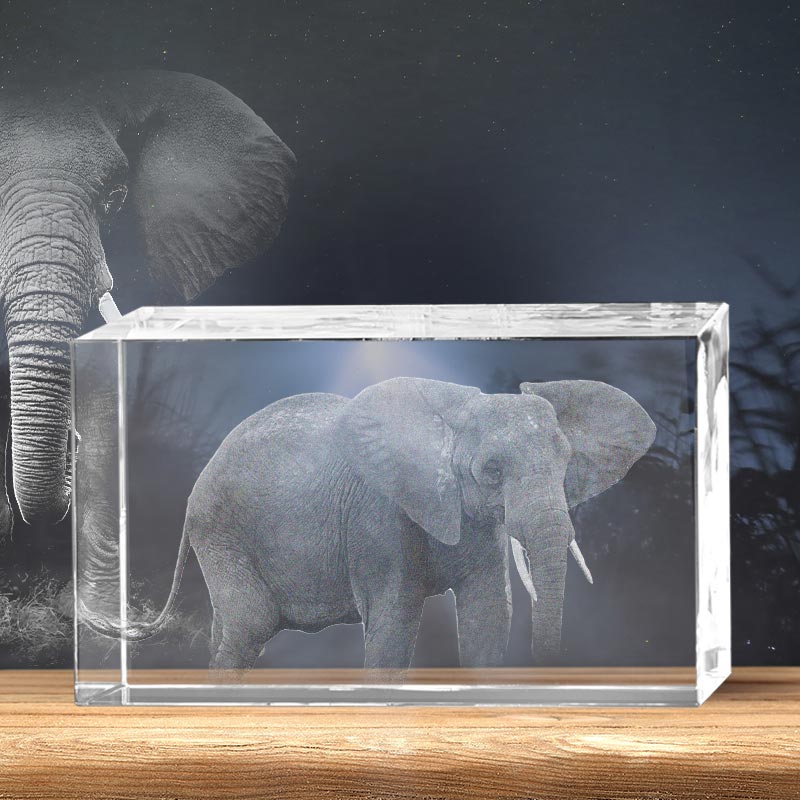 Elephant 3D Crystal - The best 3D crystal gifts