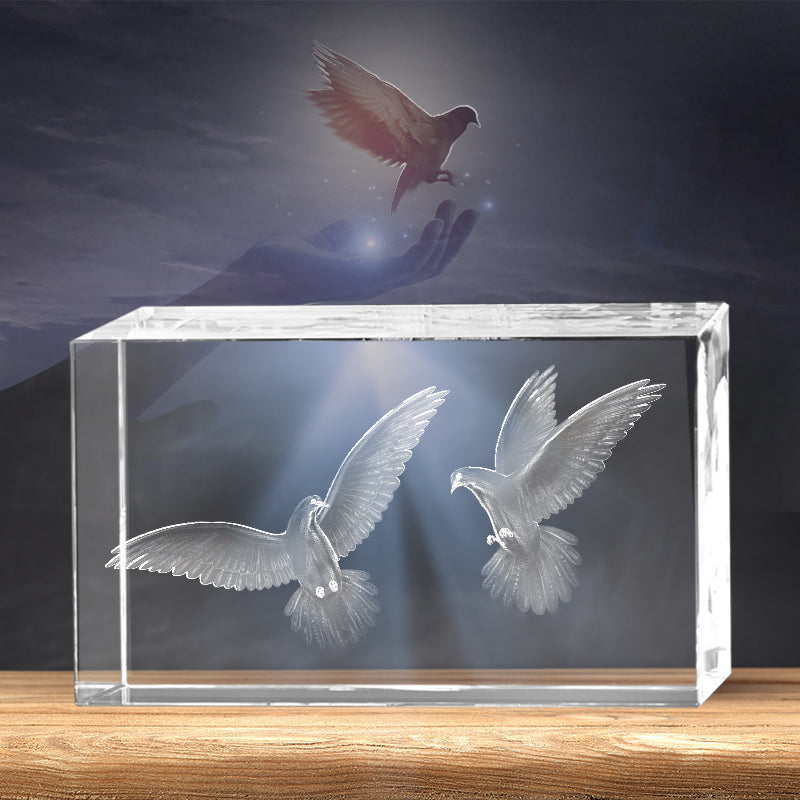 Doves 3D Crystal - The best 3D crystal gifts