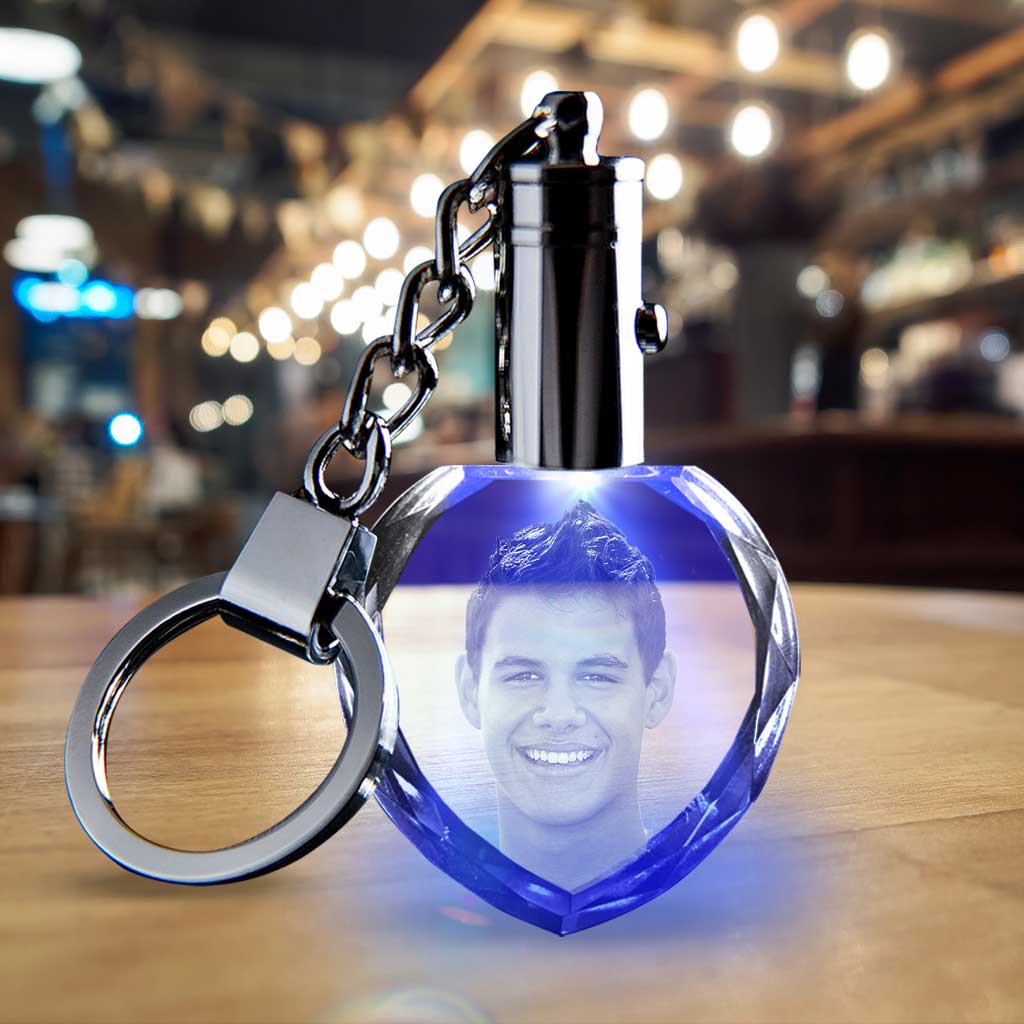 2D Photo Crystal Keychain - Heart - The best 3D crystal gifts in the world!