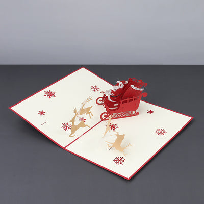 Santa Sleigh Pop Up Card - The best 3D crystal gifts
