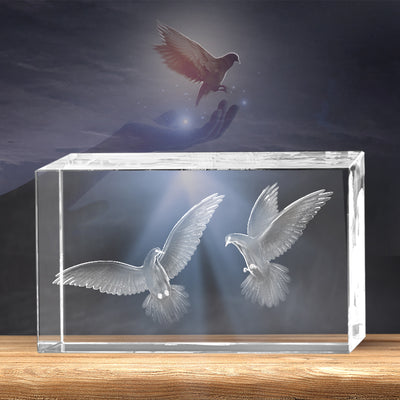 Doves 3D Crystal - The best 3D crystal gifts