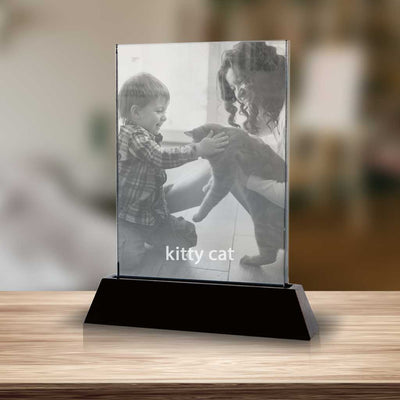 Flat Crystal For Pet Lovers - 5x7" - 2D - The best 3D crystal gifts in the world!