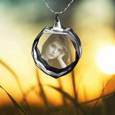 2D Photo Crystal Necklace - Heart - The best 3D crystal gifts in the world!