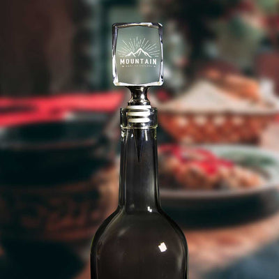 2D Crystal Wine Bottle Stopper - Rectangle - The best 3D crystal gifts in the world!